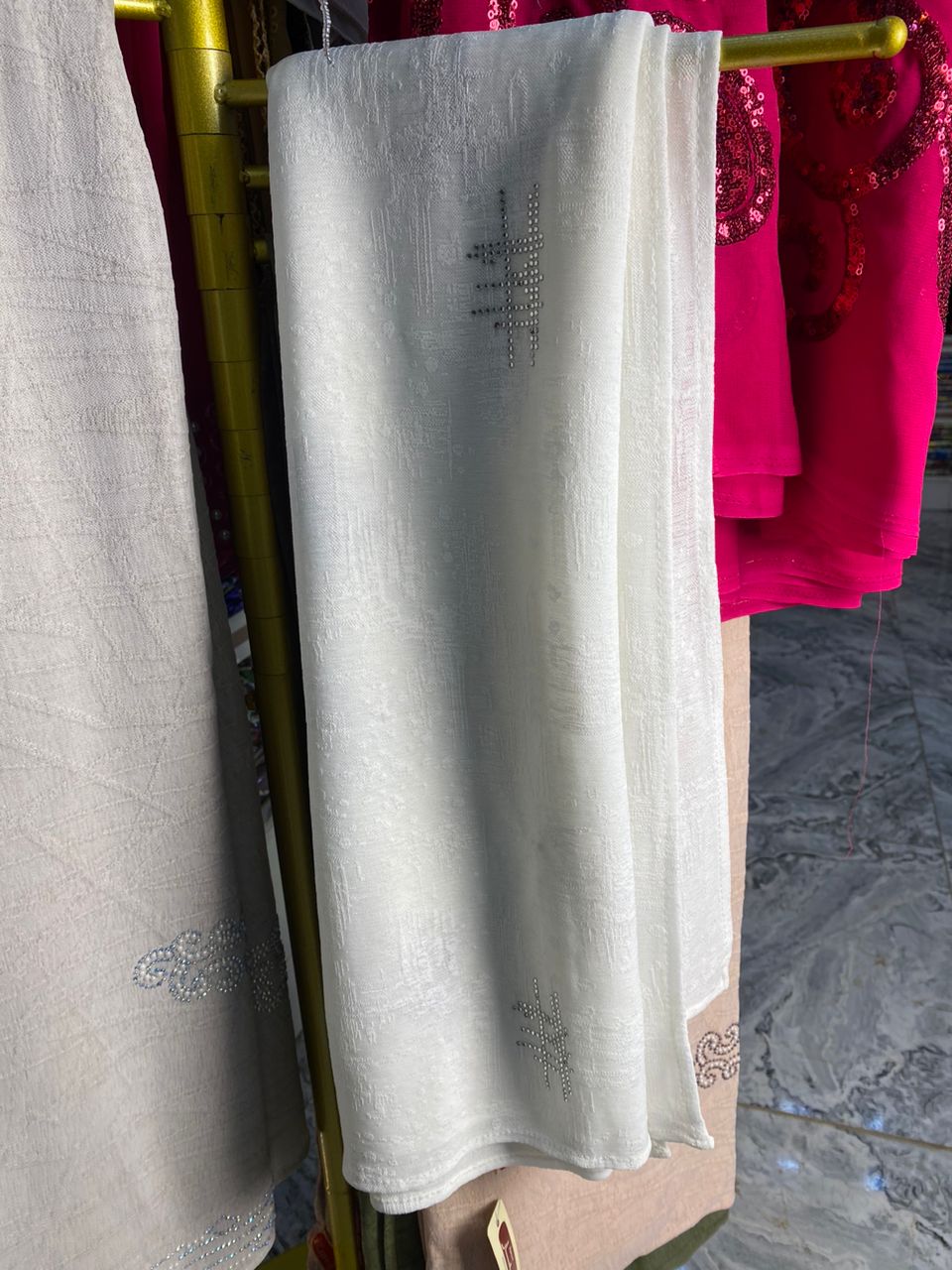 White Silk Chapel Veil